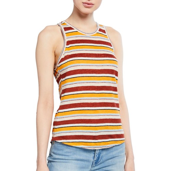 Frame Linen Striped Tank Top - Picture 3 of 3